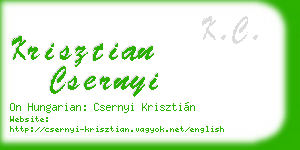 krisztian csernyi business card