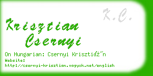 krisztian csernyi business card